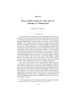 Legal Education in the Age of American Tribalism