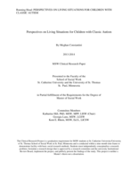 Perspectives on Living Situations for Children with Classic Autism