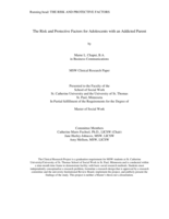 The Risk and Protective Factors for Adolescents with an Addicted Parent