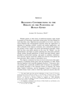 Religious Contributions to the Debate on the Patenting of Human Genes