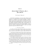 Judge John T. Noonan, Jr. v. Joe Arpaio
