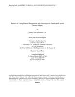Barriers of Using Illness Management and Recovery with Adults with Severe Mental Illness
