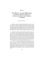 The Wheat and the (GM) Tares: Lessons for Plant Patent Litigation from the Parables