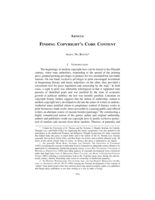 Finding Copyright's Core Content