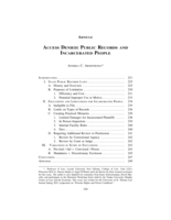 Access Denied: Public Records and Incarcerated People