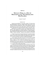 Specialty Bars as a Site of Professionalism: The Immigration Bar Example