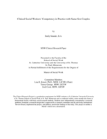 Clinical Social Workers’ Competency in Practice with Same-Sex Couples