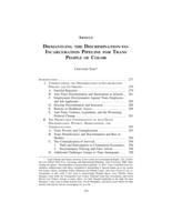 Dismantling the Discrimination-to-Incarceration Pipeline for Trans People of Color
