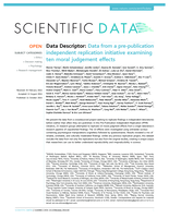Data Descriptor: Data from a pre-publication independent replication initiative examining ten moral judgement effects
