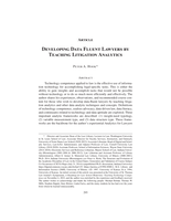 Developing Data Fluent Lawyers by Teaching Litigation Analytics