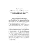 An Introduction to A Roadmap for Law School Modernity: Teaching Tech Competence
