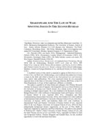 Shakespeare and the Law of War: Spotting Issues in the Second Henriad
