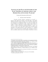 Justices of the Peace or Stewards of the War? The Role of Adjudicators in the Modern Era of Economic Warfare