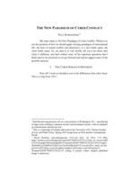 The New Paradigm of Cyber Conflict