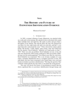 The History and Future of Eyewitness Identification Evidence