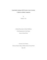 Experiential Learning in MSW Practice Course Curricula : A Pathway to Holistic Competence
