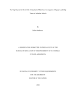 The Step Beyond the Book Club: A Qualitative Multi-Case Investigation of Equity Leadership Teams in Suburban Schools