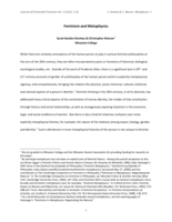 Feminism and Metaphysics