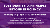 Subsidiarity: A Principle Beyond Efficiency