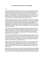 A Post-Sentencing Letter to Tom Petters