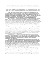 Top Ten List of Lessons Learned from White Collar Criminals