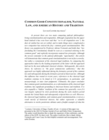 Common Good Constitutionalism, Natural Law, and American History and Tradition