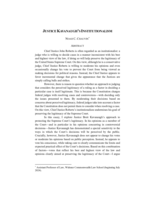 Justice Kavanaugh's Institutionalism