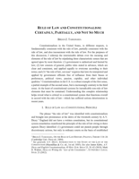 Rule of Law and Constitutionalism: Certainly, Partially, and Not So Much