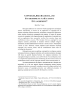 Copyright, Free Exercise, and Establishment: An Excessive Entanglement?