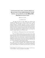 Contesting Elections, Auditing Results, Recounting Votes, & Determining Voter Intent: A Case Study of the 2000 and 2020 Presidential Elections