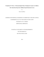 Navigating New Waters: A Phenomenological Study of Immigrant Caregivers of Children with Autism Receiving Early Childhood Special Education Services