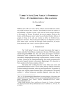 Turkey's Safe Zone Policy in Northern Syria - Extraterritorial Obligations