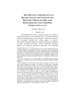 How Recently Imposed Asylum Restrictions by the United States Reinforce Migration-Related Disinformation and Undermine International Law