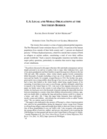 U.S. Legal and Moral Obligations at the Southern Border