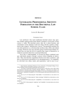 Leveraging Professional Identity Formation in the Doctrinal Law School Class