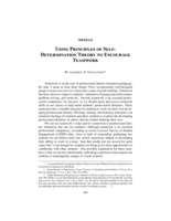 Using Principles of Self- Determination Theory to Encourage Teamwork