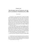 The Intersection of Veterans and the Law: Law Journal Symposium, Fall 2023
