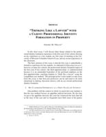 Article " Thinking Like a Lawyer " with a Client: Professional Identity Formation in Property