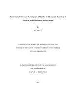 Practicing Catholicism and Parenting Sexual Minority: An Ethnographic Case Study of Parents of Sexual Minorities in Korean Catholic