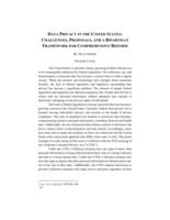 Data Privacy in the United States: Challenges, Proposals, and a Bipartisan Framework for Comprehensive Reform