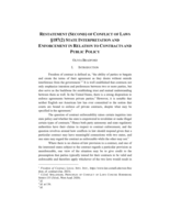 Restatement (Second) of Conflict of Laws 187(2) State Interpretation and Enforcement in Relation to Contracts and Public Policy