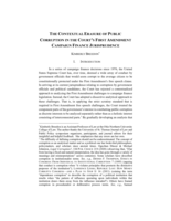 The Contextual Erasure of Public Corruption in the Court's First Amendment Campaign Finance Jurisprudence