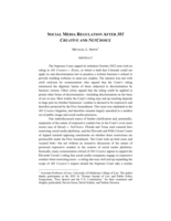 Social Media Regulation After 303 Creative and NetChoice