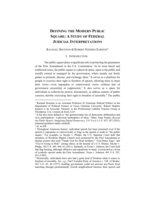 Defining the Modern Public Square: A Study of Federal Judicial Interpretations
