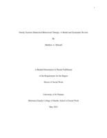 Family Systems Dialectical Behavioral Therapy: A Model and Systematic Review