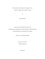 Fostering Equity, Ownership, and a Community of Care: Alternative Grading in the Secondary Classroom