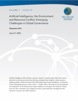 Artificial Intelligence, the Environment and Resource Conflict: Emerging Challenges in Global Governance