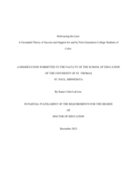 Refocusing the Lens: A Grounded Theory of Success and Support for and by First-Generation College Students of Color