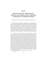 Reason and Faith - Restorative Justice and Catholic Social Thought in Response to Corporate Harm