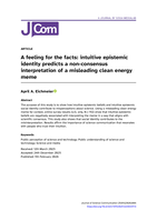 A feeling for the facts: intuitive epistemic identity predicts a non-consensus interpretation of a misleading clean energy meme
